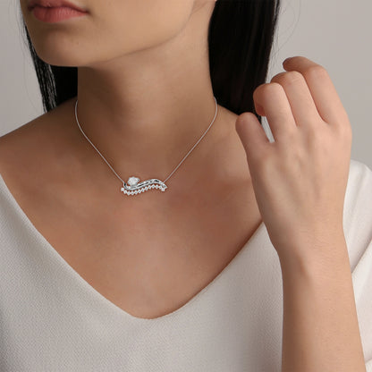 Lab grown diamond gold necklace for women bridal