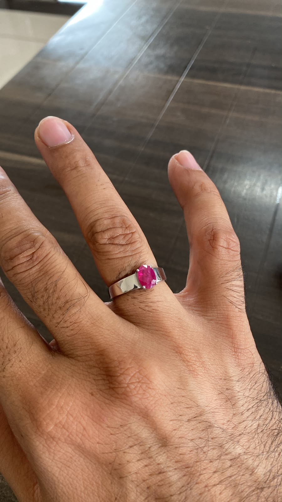 Natural Mozambique Oval Ruby Men's Ring