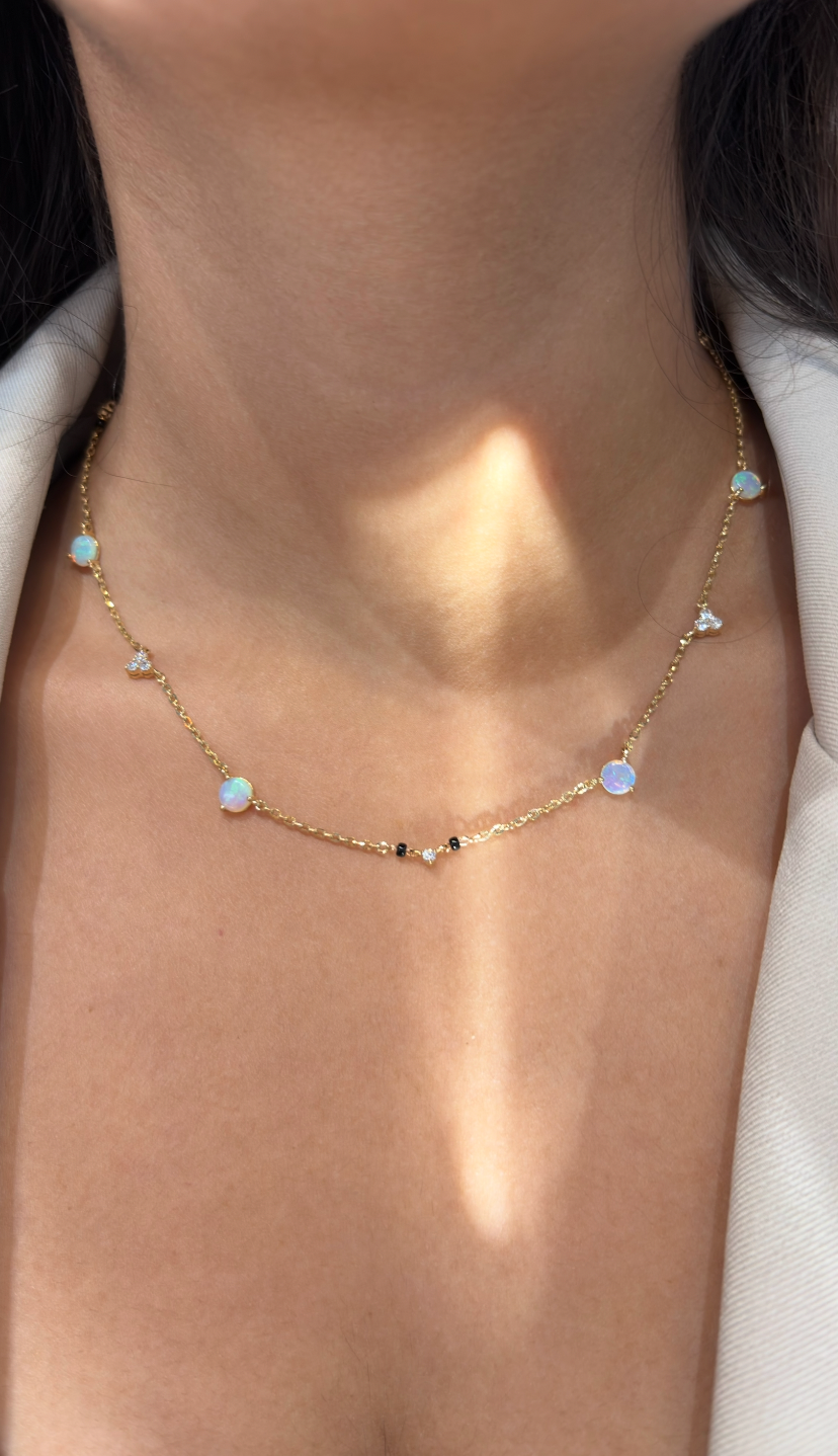 AIRA Opal & Diamond Mangalsutra in Lab Grown Diamond