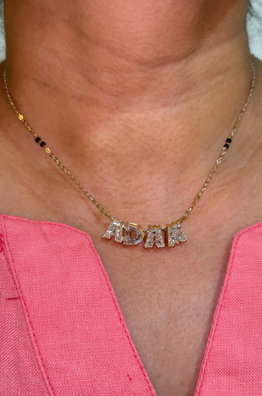 Diamond Letter Name Mangalsutra in Lab Grown Diamond