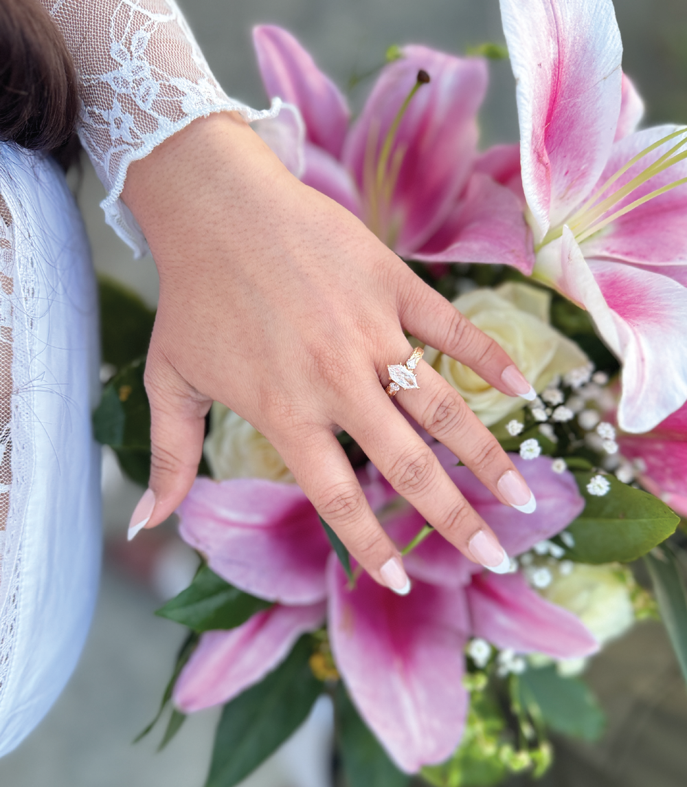 Anarkali Brilliant-Cut Dutch Marquise Engagement Ring | Lab-Grown Diamond