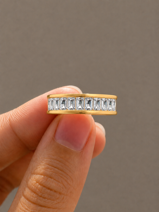 Emerald Cut Diamond Eternity Band