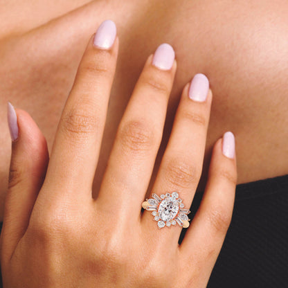 One Of One Oval Heirloom Engagement Ring in Lab Grown Diamond