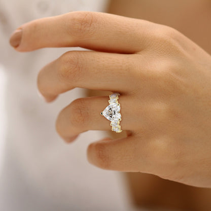 Classic Heart Solitaire Engagement Ring in Lab Grown Diamond