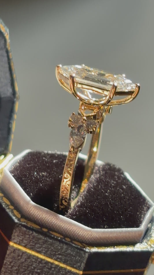 Hexagonal Vintage Diamond Ring