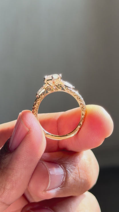 Anarkali Brilliant-Cut Dutch Marquise Engagement Ring | Lab-Grown Diamond