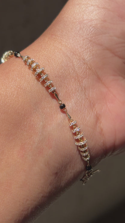 Mangalsutra Diamond Disc Bracelet