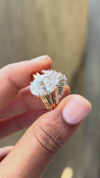 Brilliant-Cut Oval Split Double Band Ring | Lab-Grown Diamond