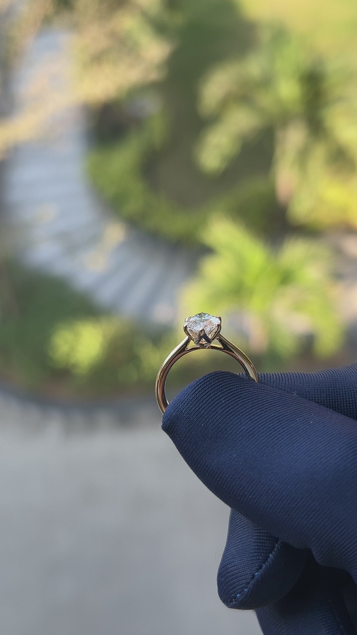 Tulip-Setting Marquise Solitaire Engagement Ring | Lab-Grown Diamond