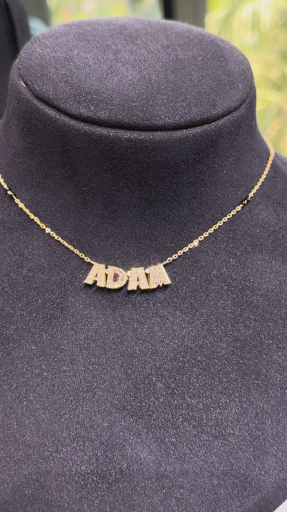 Diamond Letter Name Mangalsutra in Lab Grown Diamond