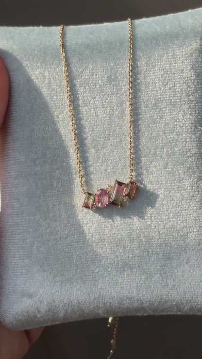 Watermelon Tourmaline Symphony Necklace