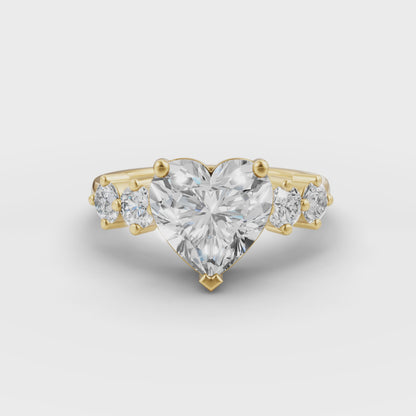 Classic Heart Solitaire Engagement Ring in Lab Grown Diamond